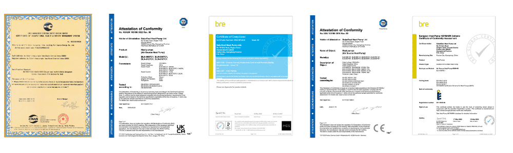 AirProz energy efficiency certification for heat pump manufacturer