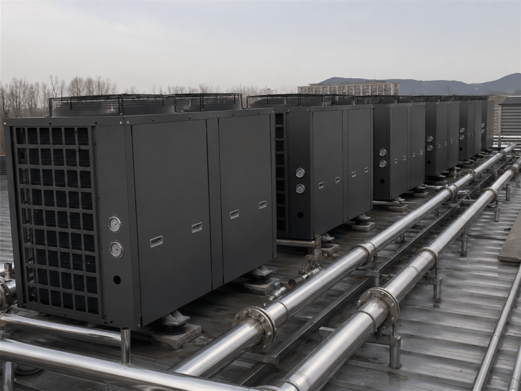 commercial heat pump water heater for hotel installation Dubai UAE