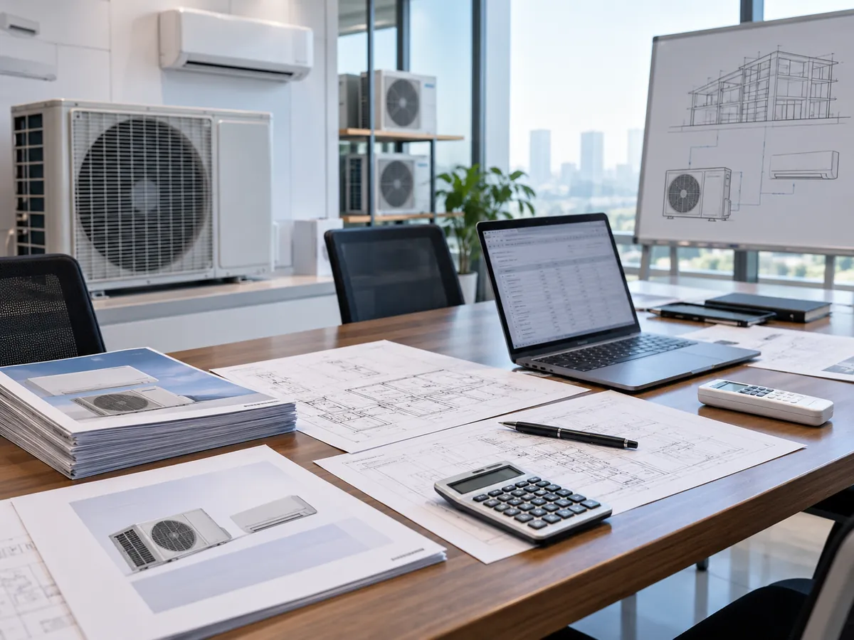 Air conditioner project requirements, drawings and quotation inputs prepared for RFQ review