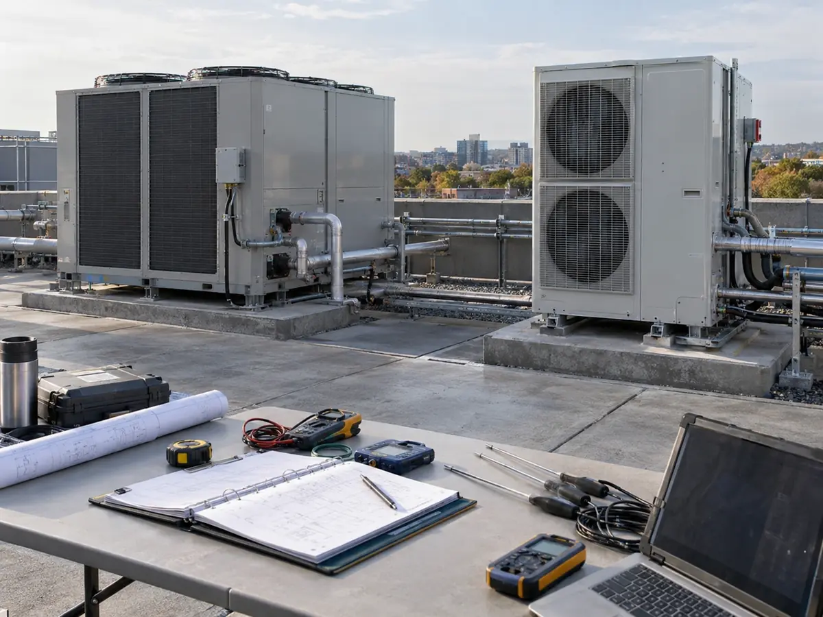 Two HVAC systems being compared as complete equipment platforms
