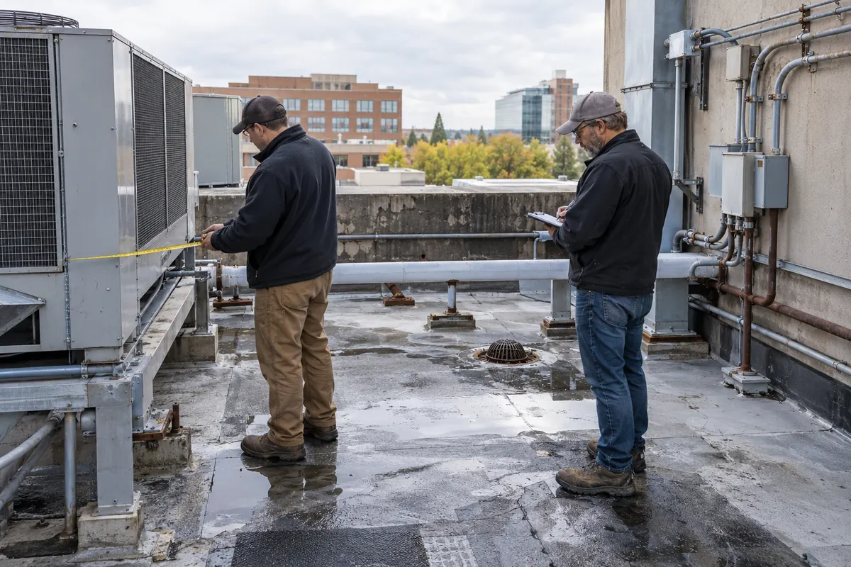 Commercial rooftop equipment site survey
