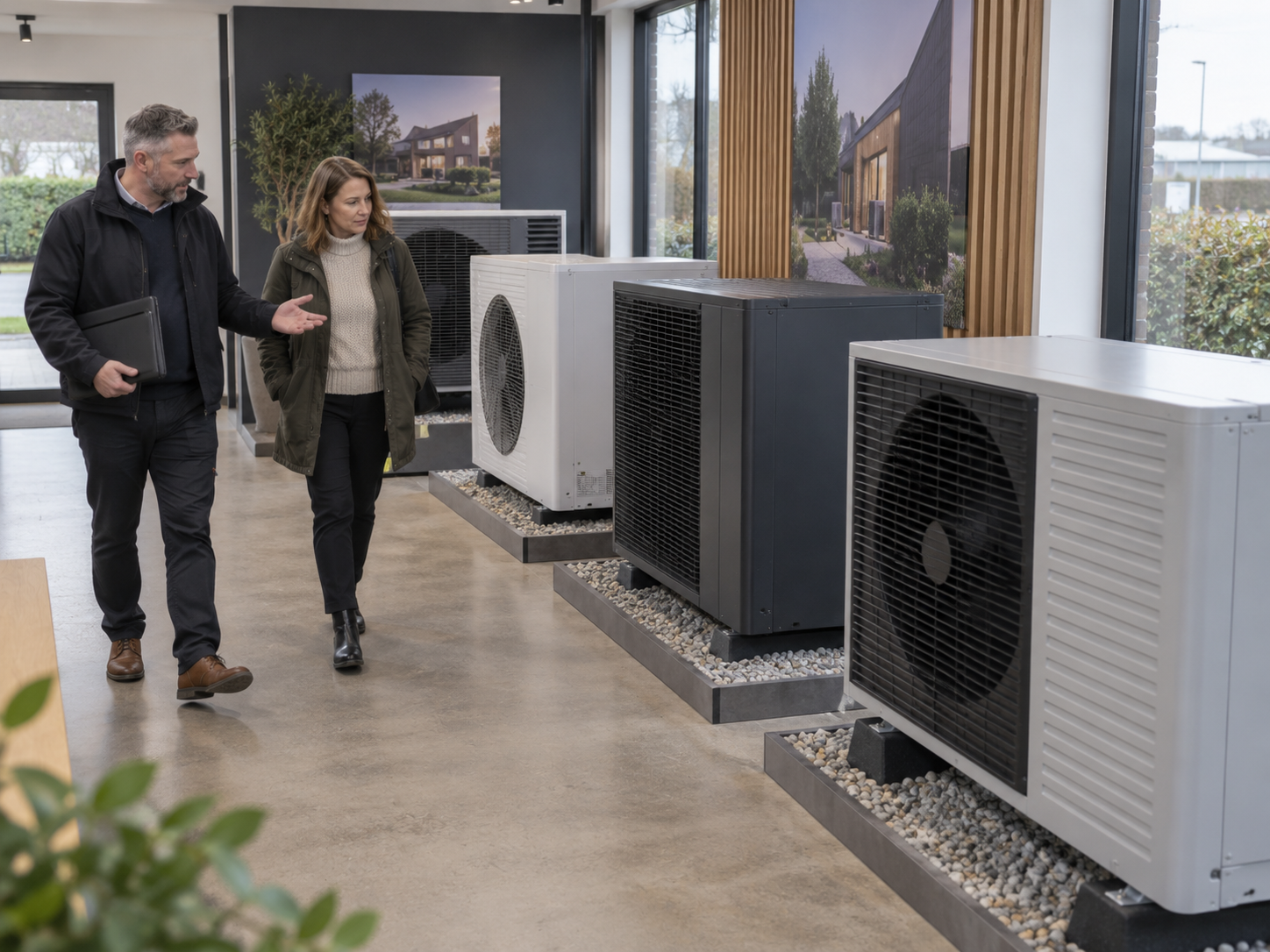 Training-yard comparison of heat-pump installation constraints