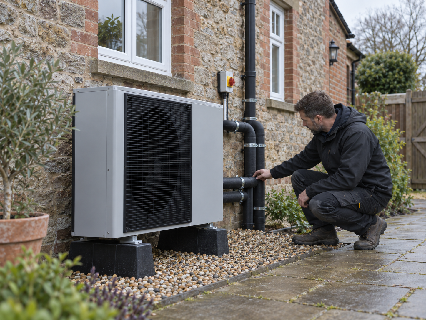 Heat-pump shortlist review using radiator and operating-point requirements