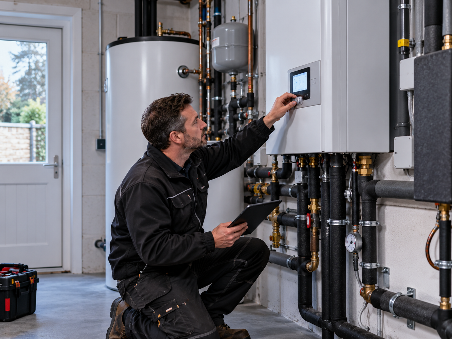 Test-bench measurement of heat-pump operating conditions