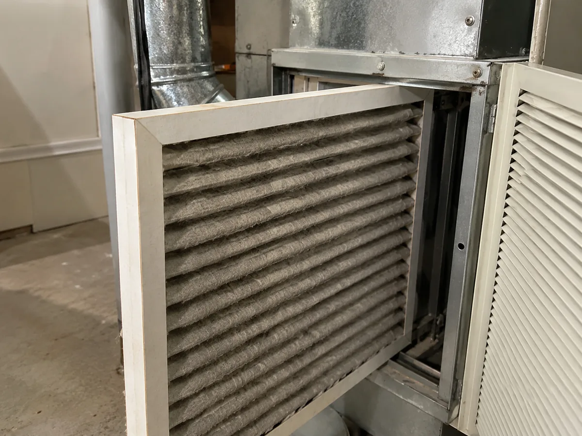 Blocked return-air filter