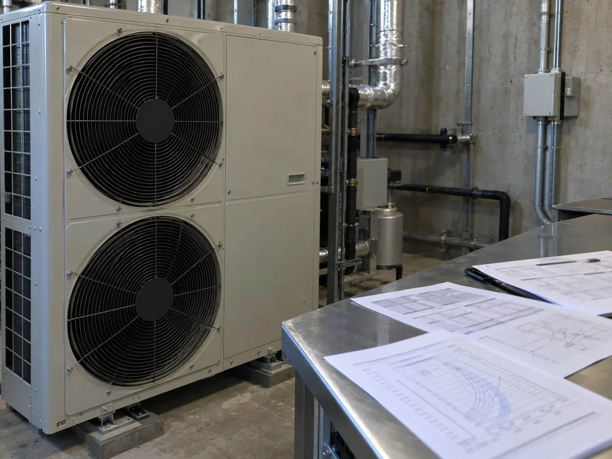 Equipment performance papers in plant room